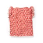 Baby Girls Geometric Printed 100% Organic Cotton Jhabla and Shorts Set - Maroon - Image 3