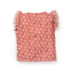 Baby Girls Geometric Printed 100% Organic Cotton Jhabla and Langot Set - Maroon and White - Image 3