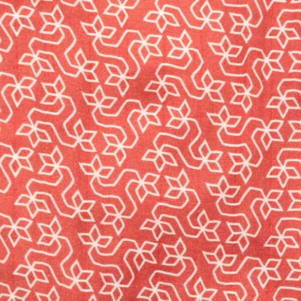 Baby Girls Geometric Printed 100% Organic Cotton Jhabla and Shorts Set - Maroon - Image 4