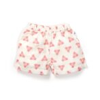 Unisex Baby Triangle Printed 100% Organic Cotton Jhabla and Shorts Set - White - Image 5