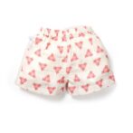 Unisex Baby Triangle Printed 100% Organic Cotton Jhabla and Shorts Set - White - Image 6