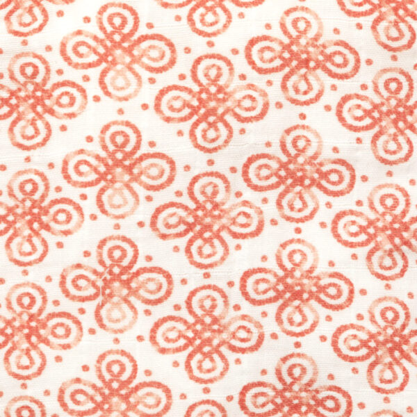 Unisex Baby Batik Printed 100% Organic Cotton Jhabla and Langot Set - White - Image 4