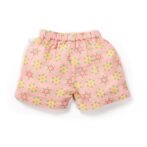 Baby Girls Geometric Printed 100% Organic Cotton Jhabla and Shorts Set - Pink - Image 6