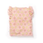 Baby Girls Geometric Printed 100% Organic Cotton Jhabla and Shorts Set - Pink - Image 3