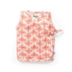 Unisex Baby Batik Printed 100% Organic Cotton Jhabla and Shorts Set - White - Image 4