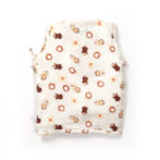 Unisex Baby Damru Printed 100% Organic Cotton Jhabla and Langot Set - White - Image 3