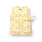 Unisex Baby Seashell Printed 100% Organic Cotton Jhabla and Shorts Set - White - Image 2