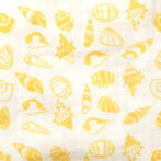 Unisex Baby Seashell Printed 100% Organic Cotton Jhabla, Langot and Cap Set - White - Image 4