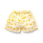 Unisex Baby Seashell Printed 100% Organic Cotton Jhabla and Shorts Set - White - Image 5