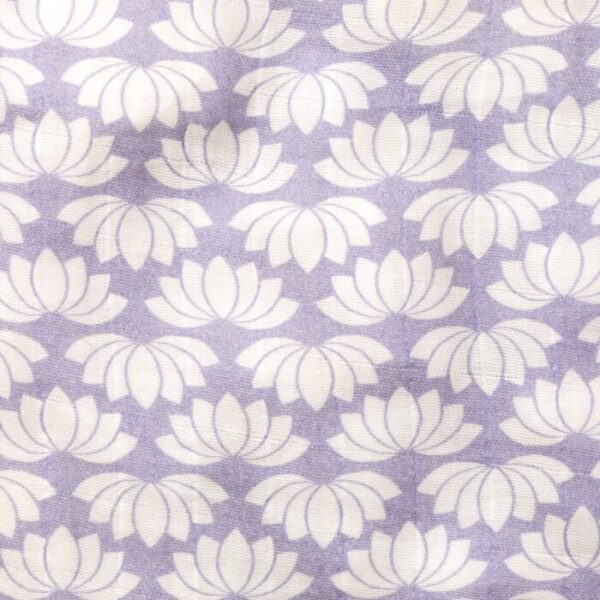 Unisex Baby Lotus Printed 100% Organic Cotton Jhabla and Shorts Set - Purple - Image 4