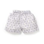 Unisex Baby Geometric flower Printed 100% Organic Cotton Jhabla and Shorts Set - White - Image 6