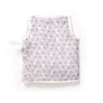 Unisex Baby Geometric flower Printed 100% Organic Cotton Jhabla and Shorts Set - White - Image 3