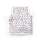 Unisex Baby Geometric Printed 100% Organic Cotton Jhabla and Langot Set - White - Image 3