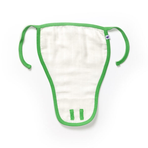 Unisex Baby Feather and Flute Printed 100% Organic Cotton Jhabla and Langot Set - White - Image 6