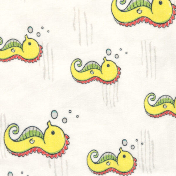 Kids and Newborn Babies 100% Organic Cotton Sea Life Printed Burp Cloths - Blue and White - Pack of 3 - Image 5