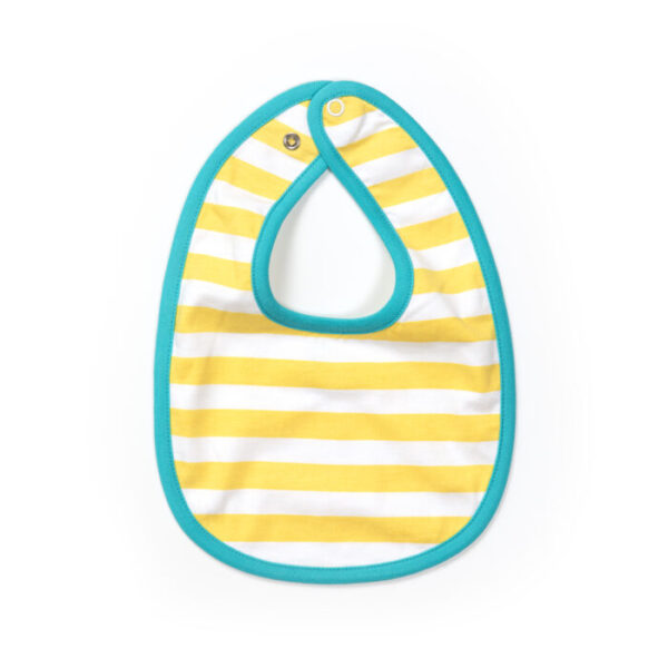 Unisex 100% Organic Cotton Sea Life Stripe Printed Gift set for Newborn Baby - Pack of 4 - Yellow - Image 2