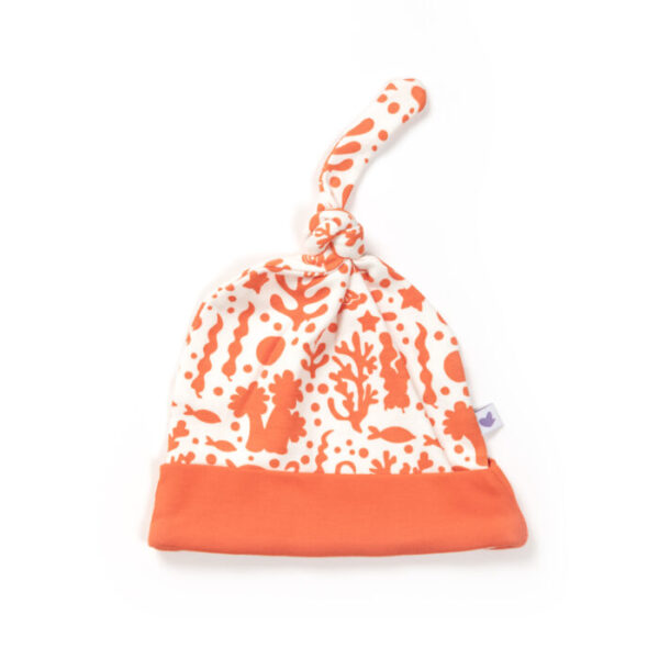 Unisex 100% Organic Cotton Sea Life Printed Gift set for Newborn Baby - Pack of 4 - Orange - Image 4