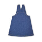 Modern Kids Wear for Girls 100% Organic Cotton Denim Dungree - Blue - Image 2