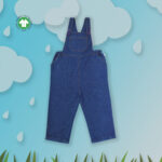 Stylish Unisex Kids Wear 100% Organic Cotton Denim Dungree - Blue