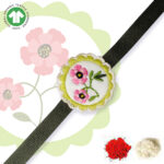 100% Organic Cotton Floral Embroidered Raksha Bandhan Bracelet for Baby and Kids