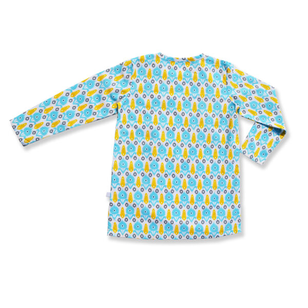 Boys Organic Cotton Printed Kurta & Dhoti Set - Light Blue - Image 3