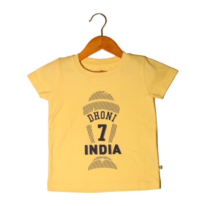 25.jpg Kids Unisex Dhoni 7 Cricket Worldcup Printed T-shirt - Image 1