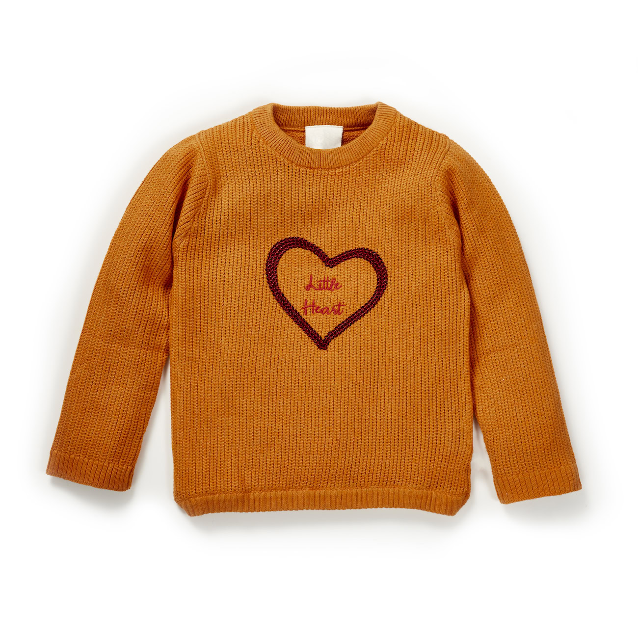 31_Aug_23_Pranava1338.jpg Girls Heart Printed 100% Organic Cotton Sweater - Image 1