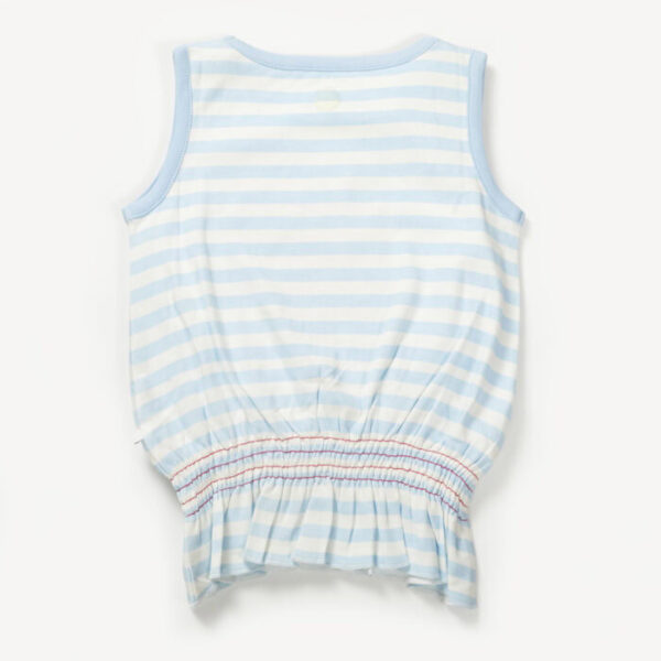 Girls Birds & Floral Embroidered Organic Cotton Top - Image 2