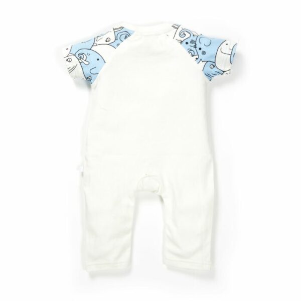 Boys Embroidered Sleepsuit with Elephant print - Image 3