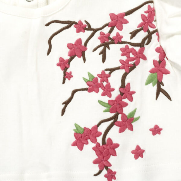 Girls Butterfly & Floral Embroidered Organic Cotton Top - Image 3