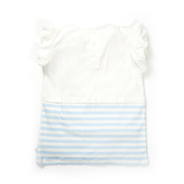 Girls Butterfly & Floral Embroidered Organic Cotton Top - Image 2