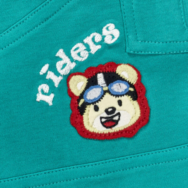 Boys Riders Embroidered 100% Organic Cotton Shorts - Image 3