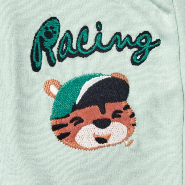 Boys Racing Tiger Embroidered 100% Organic Pant - Image 3