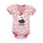Girls Printed 100% Organic Cotton Frill Neck Bodysuit