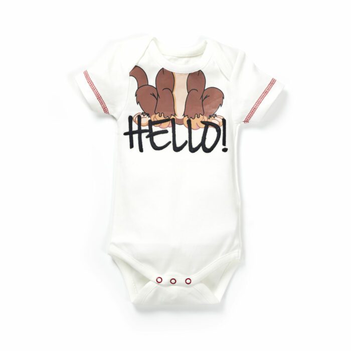 31_Aug_23_Pranava1761-scaled-1.jpg Unisex 100% Organic Cotton Bodysuit with Monkey Print - Image 1