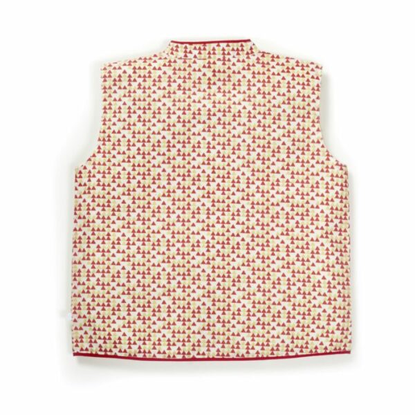 Boys Geometric Printed 100% Organic Cotton Nehru Jacket - Image 2