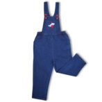Unisex Kids Wear 100% Cotton Denim Plane Embroidered Dungree - Image 2