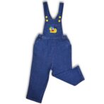 Unisex Kids Wear 100% Cotton Denim Snail Embroidered Dungree