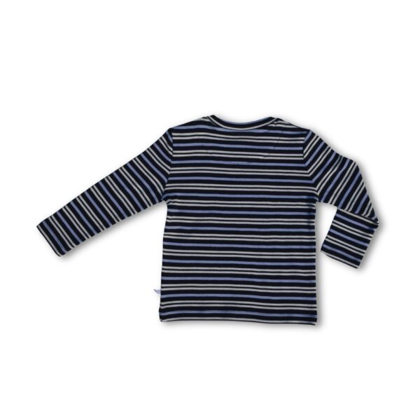 100% Organic Cotton Full Sleeves Round Neck Striped Tee - Image 3