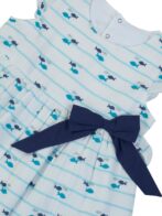 Girls Organic Cotton Muslin Off white Dress - Image 4