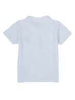 Pranava Unisex Organic Cotton Pique Half Sleeves Embroidered Balloon On Pocket Polo T-Shirt - White - Image 4
