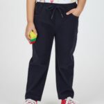 Pranava Unisex Organic Cotton Corduroy Full Length Solid Pant - Indigo Blue