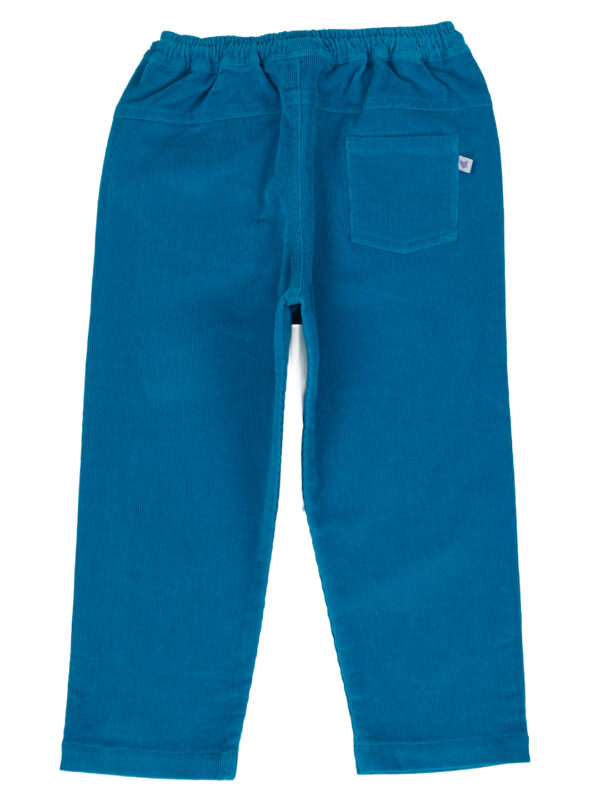 Pranava Unisex Organic Cotton Corduroy Full Length Solid Pant  - Tobermerry Teal - Image 5