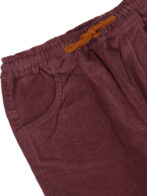 Pranava Unisex Organic Cotton Corduroy Full Length Solid Pant - Rhubarb Red - Image 6