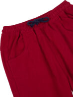 Pranava Unisex Organic Cotton Corduroy Full Length Solid Pant - Tango Red - Image 6