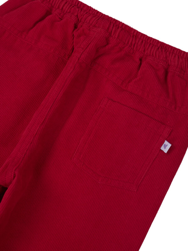 Pranava Unisex Organic Cotton Corduroy Full Length Solid Pant - Tango Red - Image 7