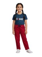 Pranava Unisex Organic Cotton Corduroy Full Length Solid Pant - Tango Red - Image 2