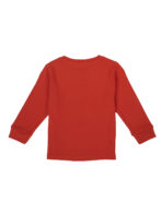 Pranava Boys Organic Cotton Interlock Full Sleeves Applique Print T-Shirt - Orange - Image 4