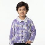 Boys Organic Cotton Cord Full Sleeve Prnava Logo Applique Jacket - Red