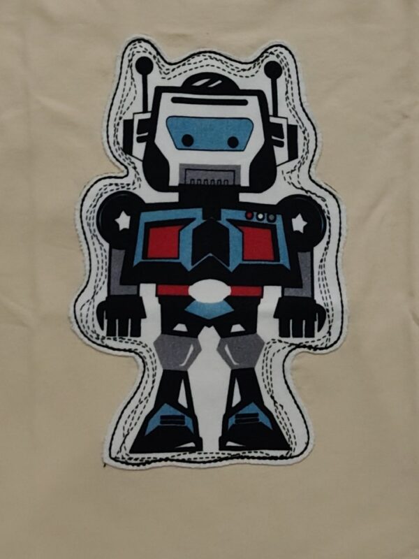 Boys Organic Cotton Single Jersey Short Sleeve All Over Print T-Shirt - Cream - Image 4